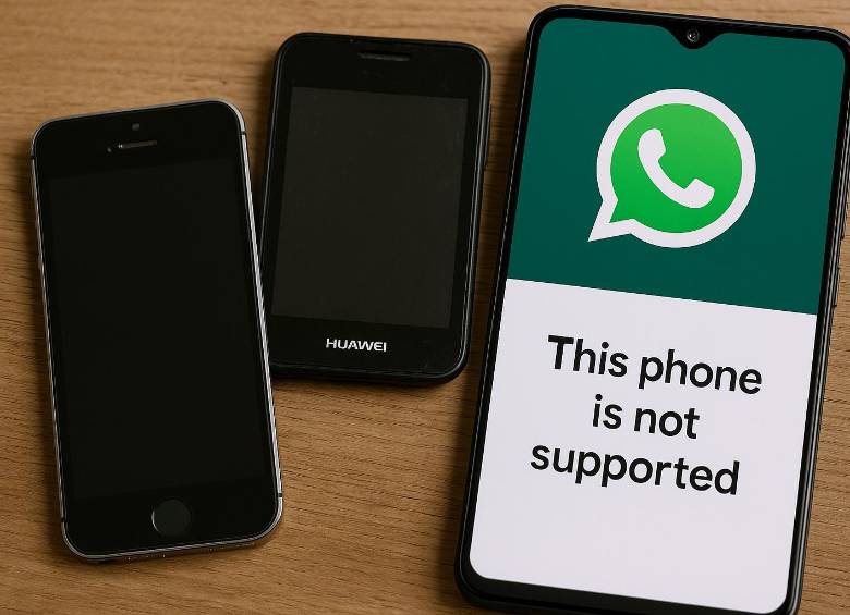 Modelos antiguos de Android y iPhone quedarán sin soporte para WhatsApp a partir del 1 de agosto de 2025. FOTO EL COLOMBIANO | creado con IA