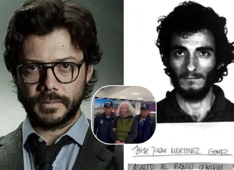José Juan Martínez Gómez, inspiración de La Casa de papel, fue extraditado a Perú por narcotráfico. FOTOS: RTVE - Netflix, Antena 3