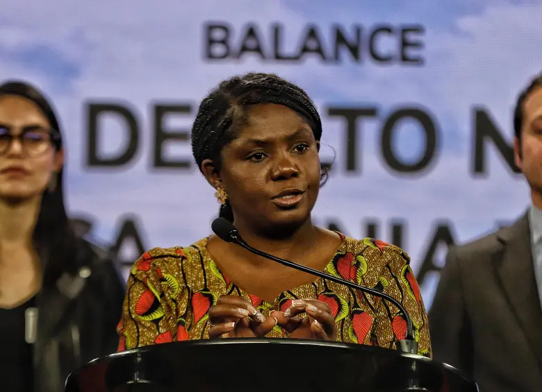 Bogotá. Mayo 24 de 2023. La Vicepresidenta Francia Marquéz dió una rueda de prensa para dar un balance de la visita de alto nivel que realizó al continente Africano. (Colprensa - Camila Díaz)