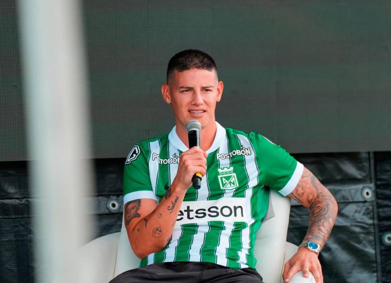 James engalana el partido entre Nacional y Águilas. FOTO CORTESÍA ATLÉTICO NACIONAL