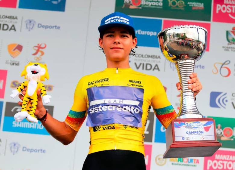 Juliana Londoño y Jerónimo Calderón, dos de las grandes promesas del ciclismo de Colombia. FOTO: Cortesía Fedeciclismo