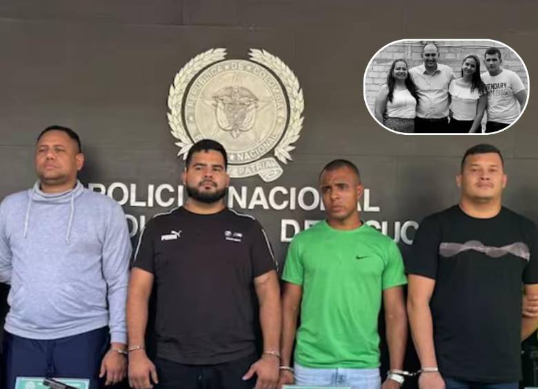 Jairo Andrés Miranda Ramírez, José Miguel Leal Rodríguez, Leonardo de Jesús Barraza Castillo y Jorge Luis Valderrama Cuba fueron enviados a la cárcel por el crimen a la familia cristiana en Aguachica, Cesar. FOTO: Fiscalía General de la Nación