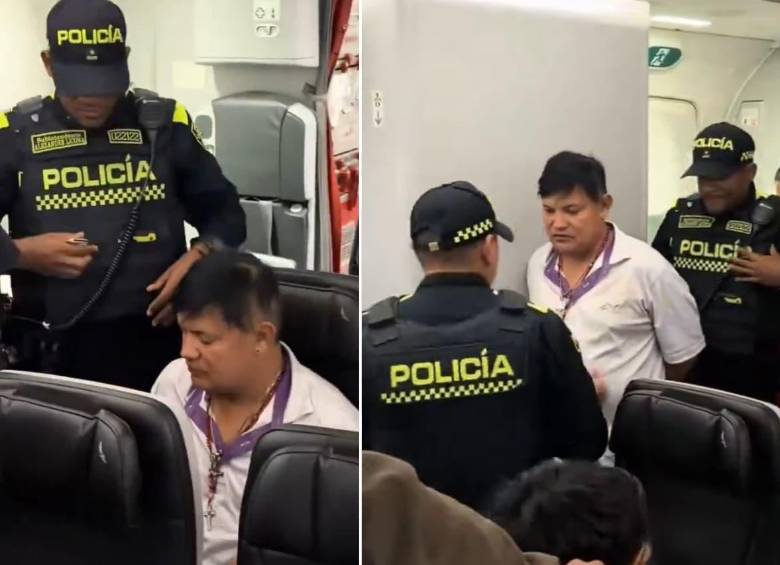 Sacaron a pasajero de un avión en Bogotá por presunto comportamiento indebido; las autoridades investigan el caso. FOTOS: Capturas de pantalla 