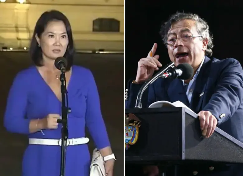 Keiko Fujimori habló sobre el presidente colombiano Gustavo Petro en medio de la segunda vuelta presidencial en Perú. FOTOS: Colprensa - captura de video