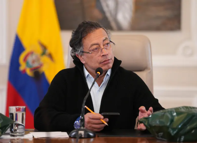 El presidente Gustavo Petro en un Consejo de Ministros. FOTO: PRESIDENCIA