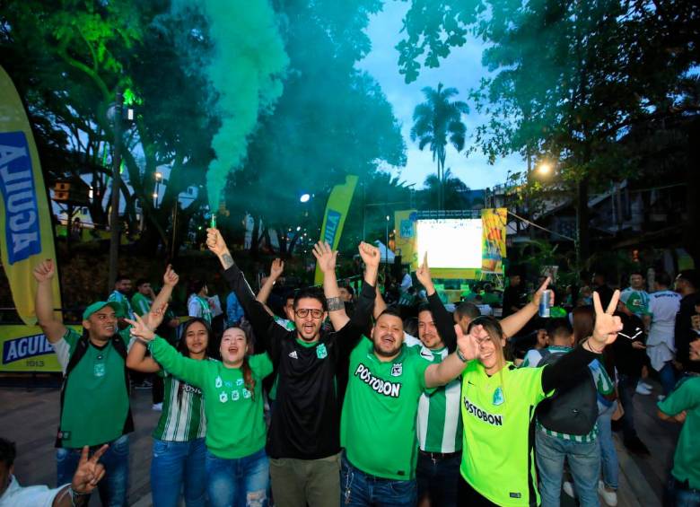 Emocionante, así celebraron los hinchas verdes el gol de Nacional 