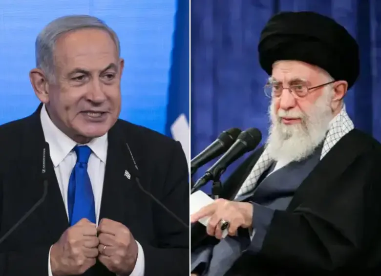 Avanza la disputa entre Benjamín Netanyahu y Alí Jamenei por el control de sus territorios. FOTOS: GETTY- AFP