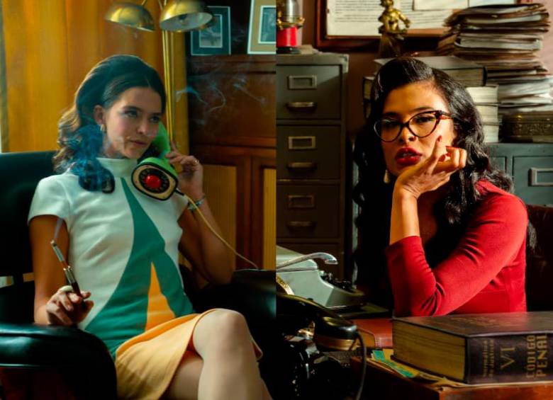 Estas son las actrices Juana Acosta (izquierda) y Ángela Cano (derecha), quienes hacen parte del elenco de Policiaco sin crimen. FOTO: Cortesía.