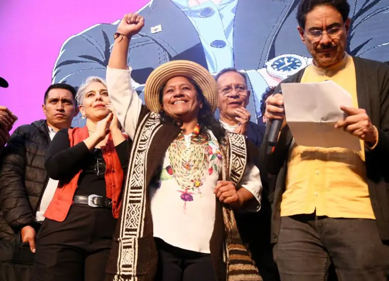 Aida Quilcué e Iván Cepeda. FOTO: Colprensa