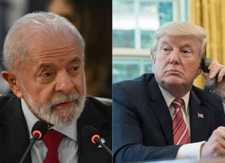 El presidente de Brasil, Luiz Inácio Lula da Silva; y el presidente de Estados Unidos, Donald Trump. FOTO: Getty.