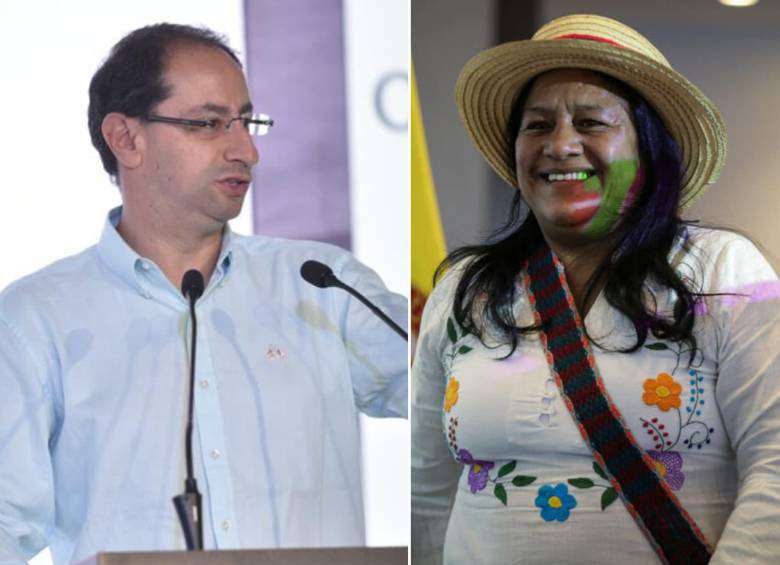 José Manuel Restrepo invita por tercera vez a Aida Quilcué a un debate. FOTOS: Colprensa