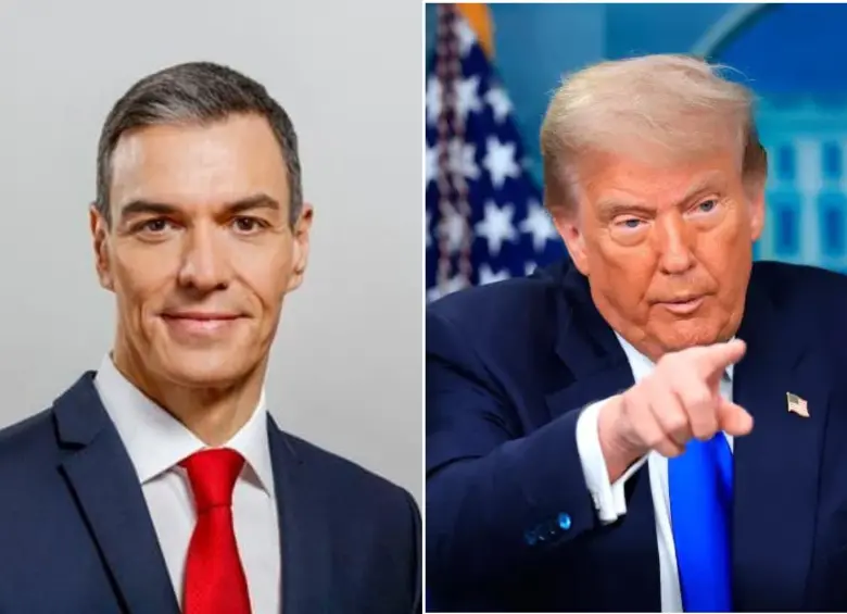 El presidente estadounidense Donald Trump rompió relaciones comerciales con España en medio de un conflicto en Medio Oriente. FOTOS: GETTY- Tomada de X @Pedrosanchez