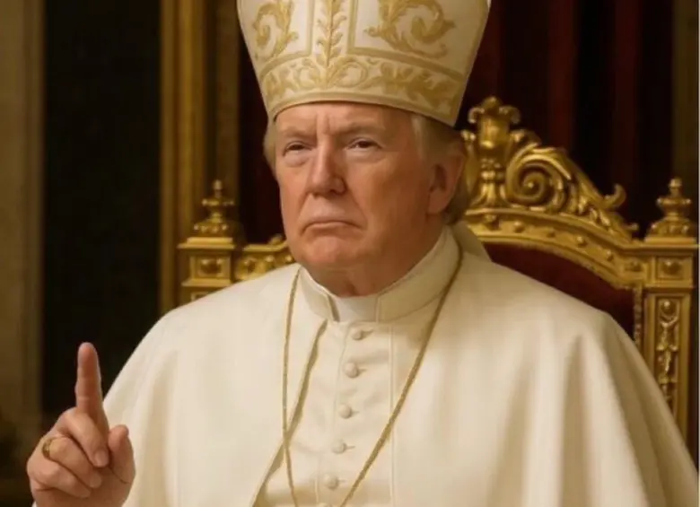 Donald Trump bromeó sobre la posibilidad de ser Papa en el Vaticano. FOTO: Tomada de redes sociales 