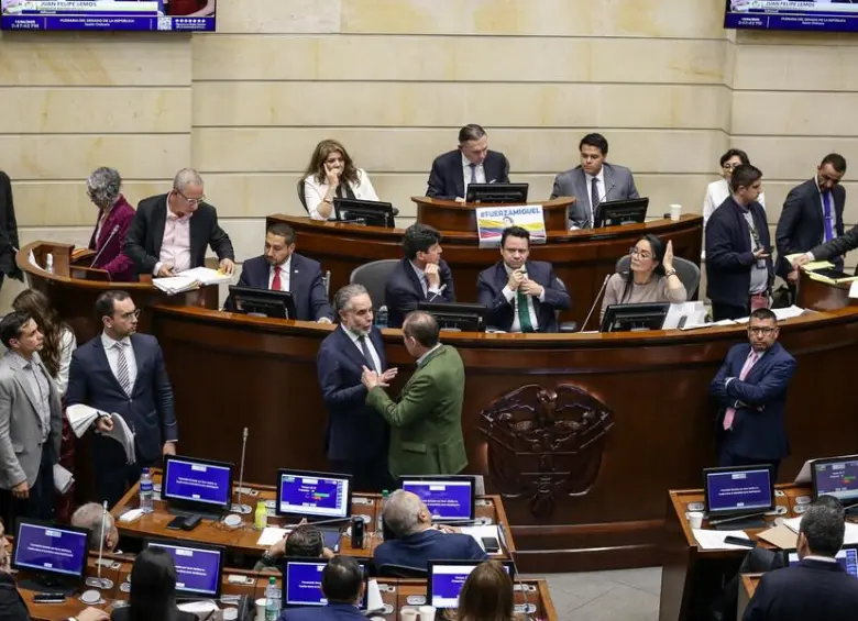  En la plenaria del Senado de la República, se aprobó, en debate, la reforma laboral. FOTO: Colprensa.