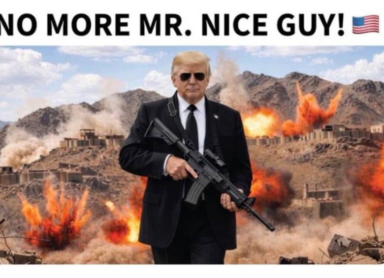 Donald Trump publicó otra imagen generada con IA para amenazar a Irán. FOTO: Tomada de 