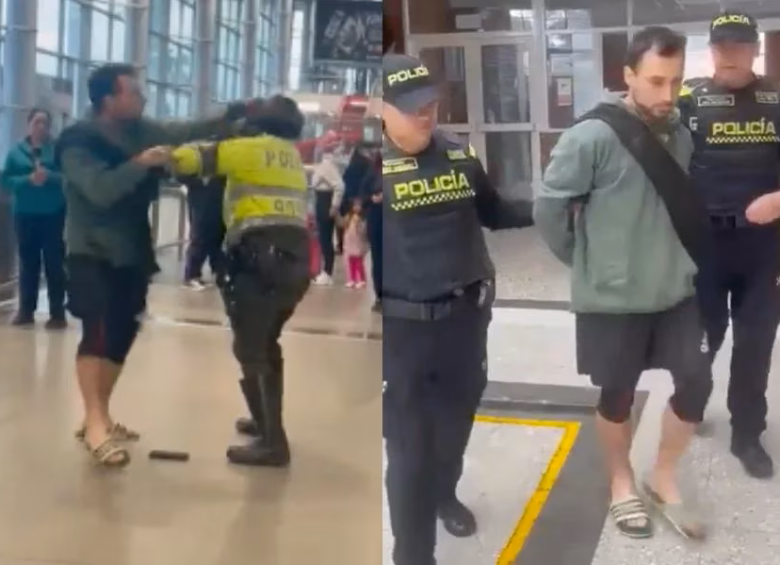 El ciudadano canadiense agredió a un policía en un intento por quitarle su arma de dotación. FOTO: captura de video-cortesía Policía