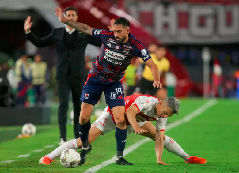 DIM y Santa Fe empataron en la primera final de la Liga Betplay-1. FOTO COLPRENSA