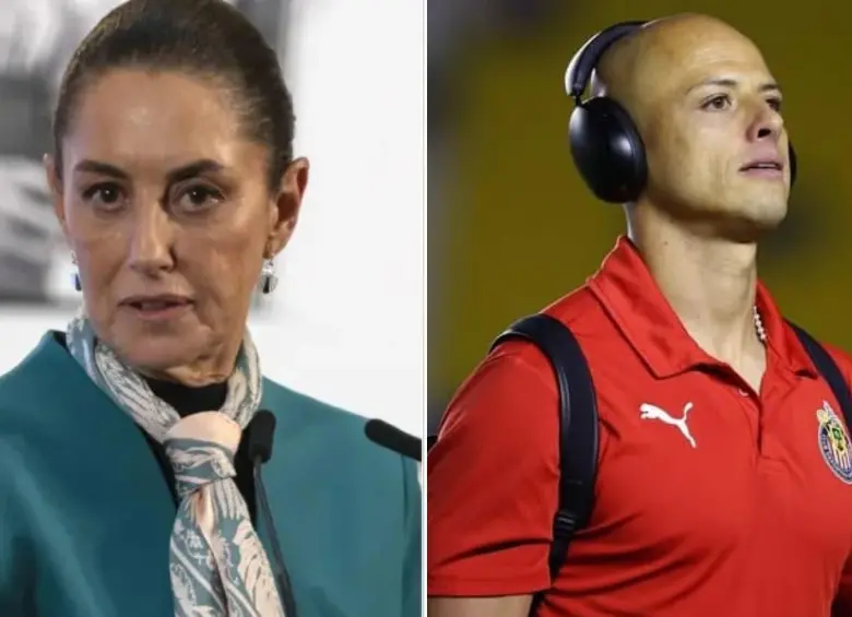 La presidenta Claudia Sheinbaum se pronunció sobre el comentario del ‘Chicharito’ Hernández. FOTOS: Getty - Tomada de Instagram