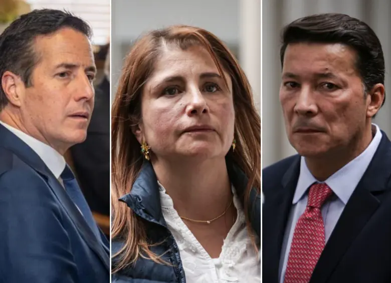 Bernie Moreno, defensora del Pueblo, Iris Marín Ortiz, y el registrador nacional Hernán Penagos Giraldo, los que garantizaron la transparencia en las elecciones presidenciales del 31 de mayo de 2026. FOTOS: Colprensa 