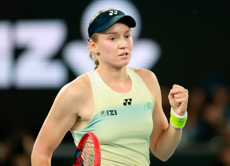 La tenista kazaja Elena Rybakina ocupa el quinto puesto en el ranking de la WTA. Foto: tomada del x @AustralianOpen