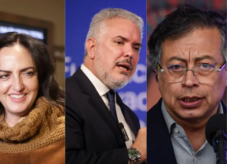 Figuras políticas como María Fernanda Cabal, Iván Duque y el presidente, Gustavo Petro se manifestaron ante el triunfo de José Kast como nuevo presidente de Chile. FOTO: Colprensa.