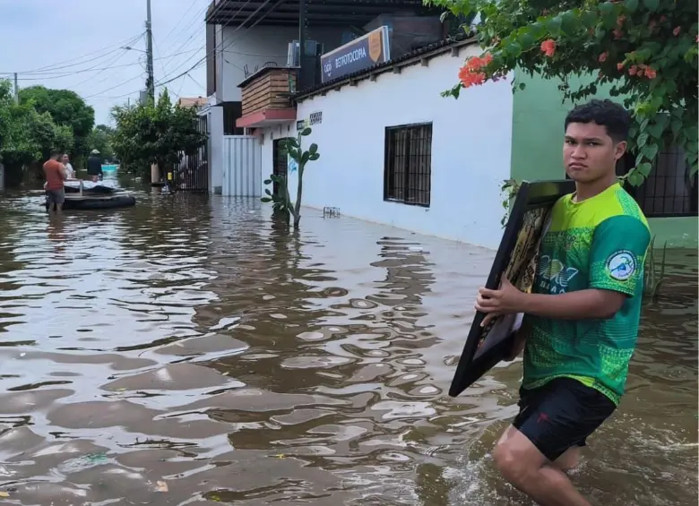 Miles de familias afectadas por las inundaciones en el departamento de Córdoba. FOTO: Cortesía - Jhancarlos Mosquera Mosquera