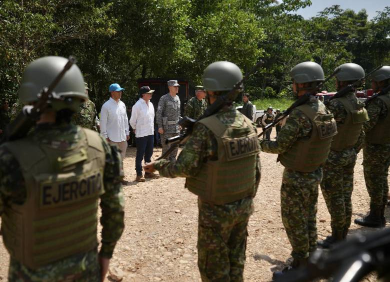 El presidente Petro este 6 de marzo en su visita a Tibú (Norte de Santander). FOTO: Presidencia