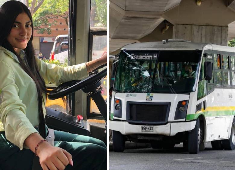 Vanessa García Grajales trabaja en los alimentadores del Metro de Medellín. FOTO: EL COLOMBIANO