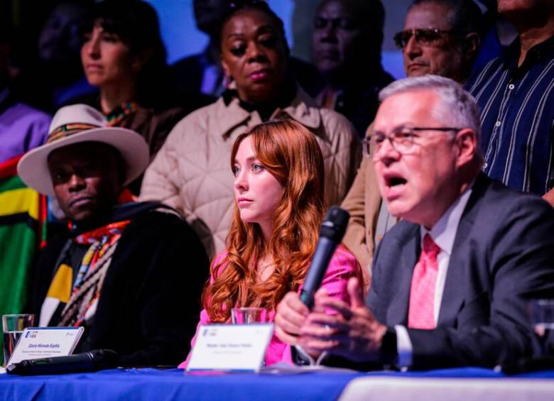 El ministro de Justicia, Néstor Osuna, durante el cierre del Proceso de Construcción de la Política de Drogas 2023-2033. FOTO: Colprensa