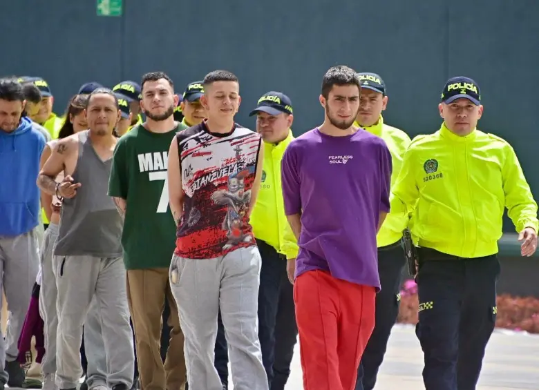 Once integrantes del grupo ‘PPP’ fueron capturados tras operativos en el sur de Bogotá. FOTO: Alcaldía de Bogotá. 