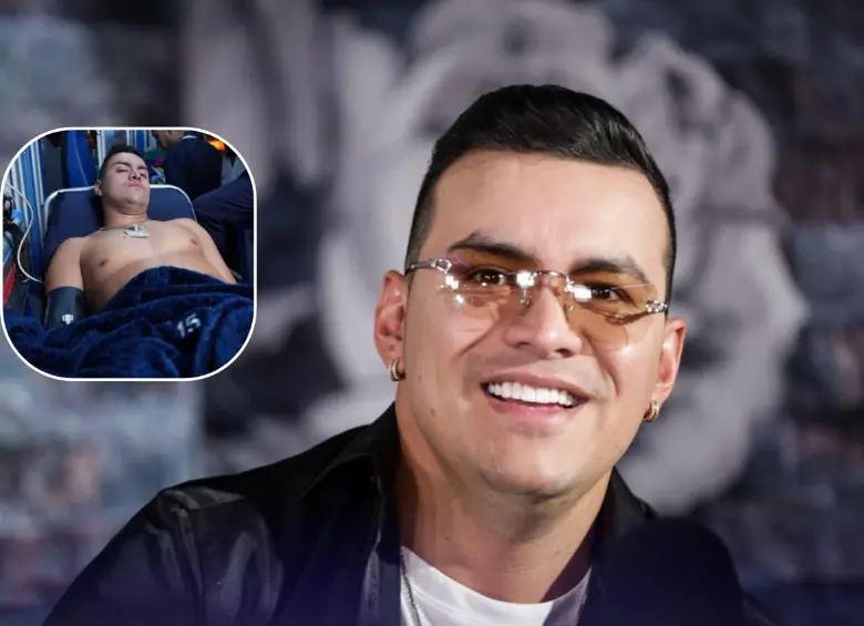 Yeison Jiménez tuvo que ser atendido por un problema de salud tras su presentación en el festival de música Megaland. FOTOS: Colprensa y captura de pantalla