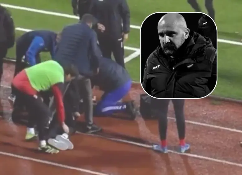 El entrenador del Radnicki 1923 falleció en pleno partido de la Superliga serbia, a los 44 años. FOTOS: Capturas de pantalla 