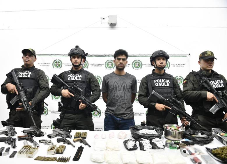 Capturaron al hombre que atemorizaba al barrio Calasanz de Medellín, tenía tremendo arsenal