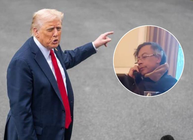 Donald Trump y Gustavo Petro tuvieron una conversación por teléfono este miércoles. FOTOS: XINHUA - Cortesía 