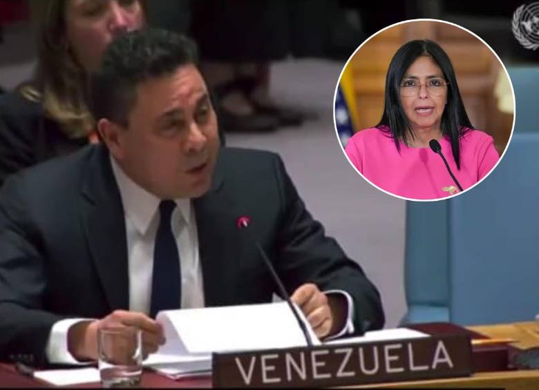 La presidenta interina de Venezuela, Delcy Rodríguez, destituyó a Samuel Moncada como representante del país ante la ONU. FOTOS: Captura de video - AFP