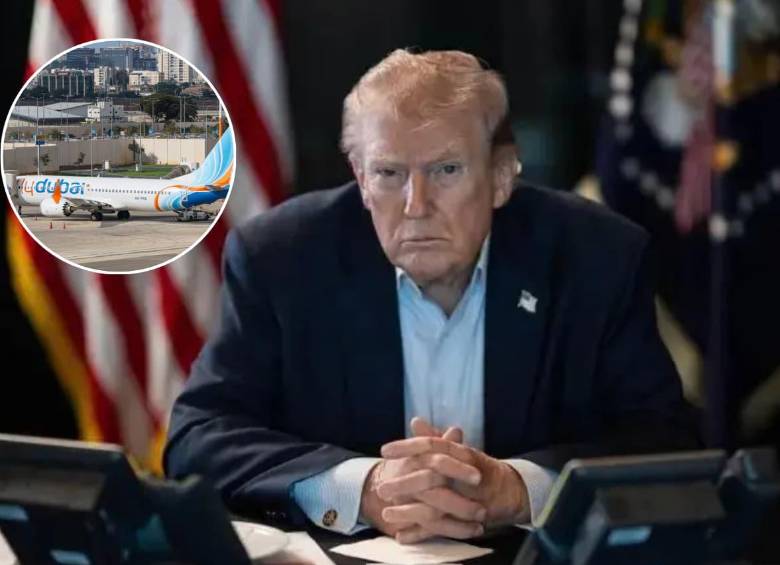 El presidente Donald Trump lanza advertencia a Irán por ataque a vuelo de Flyduba. FOTO: GETTY - AFP