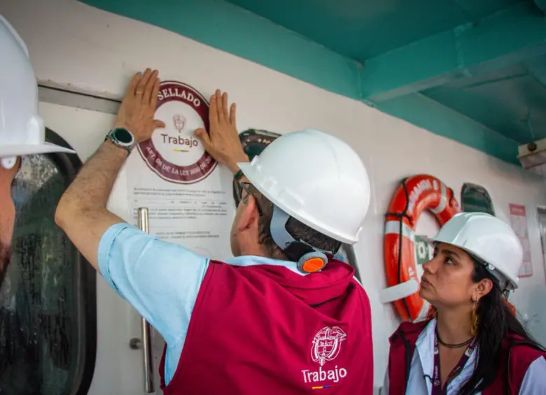 El Ministerio solicitó a la Autoridad Marítima Colombiana (Dimar) vigilar el cumplimiento de la medida y advirtió que el cierre permanecerá hasta que se corrijan las fallas detectadas. Foto: Cortesía MinTrabajo