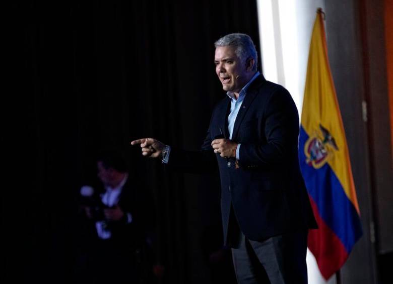 Duque destacó que el gobierno se ha hecho responsable del apoyo a los comicios en materia de seguridad. FOTO COLPRENSA/Sergio Acero