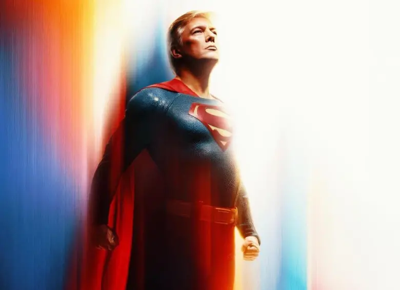 La Casa Blanca puso en un post de X a Donald Trump como ‘Superman’ . FOTO: La Casa Blanca