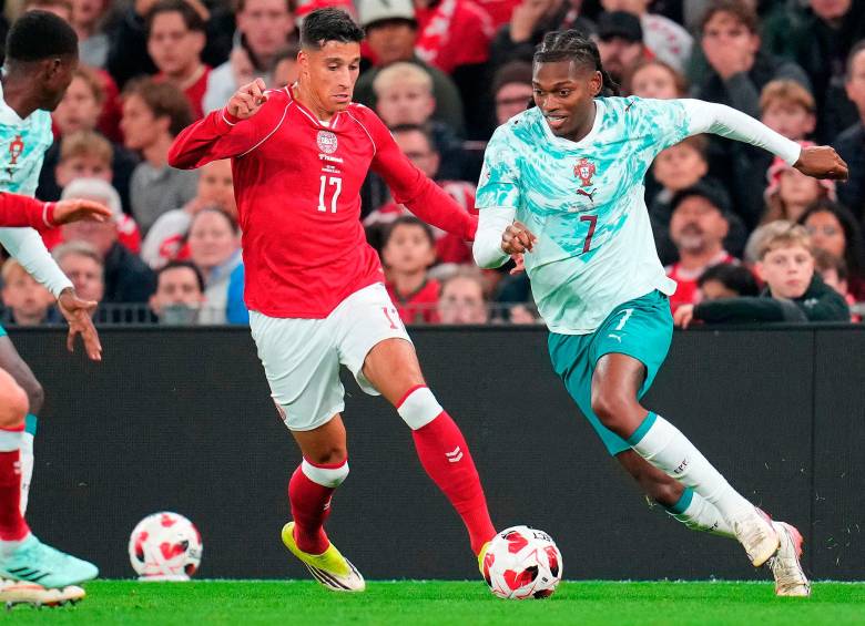 Rafael Leao con la camiseta número 7 de Portugal. FOTO: GETTY
