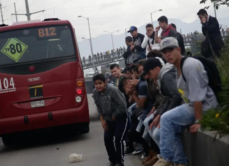 Se presentaron varios bloqueos en Bogotá.