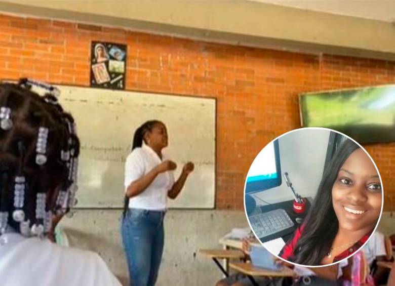 La profe Irlenys comparte en sus redes sociales sus metodologías en el aula de clase. FOTO Cortesía