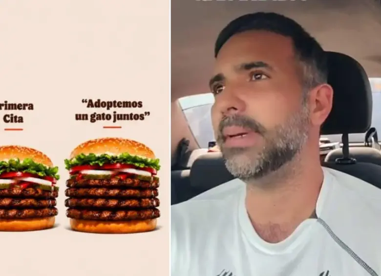 La historia de la hamburguesa triple. FOTOS: Burger King - Luis Miguel Castillo - Tiktok