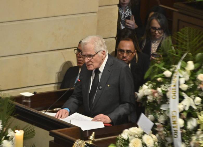 Miguel Uribe Londoño y su mensaje hacia su hijo, Miguel Uribe Turbay. FOTO: COLPRENSA