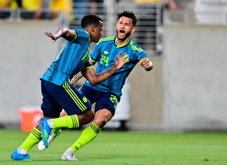 El delantero samario Luis Suárez, de 28 años, suma cuatro goles con la Selección Colombia. Todos los anotó ante Venezuela por eliminatorias. Foto: Getty