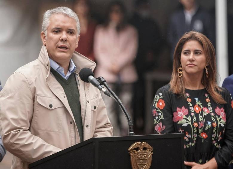 Iván Duque votó este domingo 29 de mayo en compañía de su esposa María Juliana. FOTO Colprensa