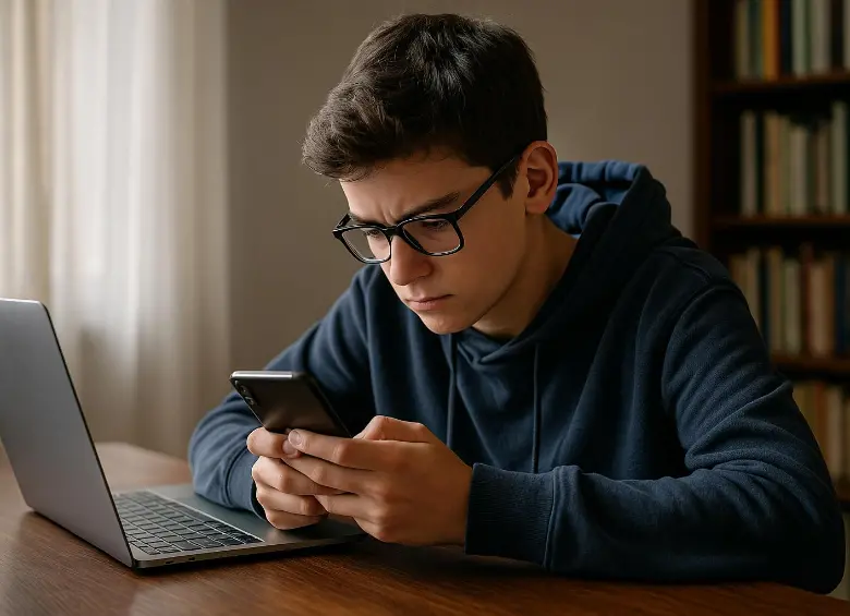 La ONG Common Sense Media advierte sobre los riesgos de que adolescentes desarrollen vínculos afectivos con asistentes de inteligencia artificial personalizados. FOTO EL COLOMBIANO/IA