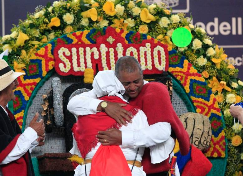 Emotivos momentos vivieron los silleteros en el Desfile de Silleteros. FOTO: CAMILO SUÁREZ