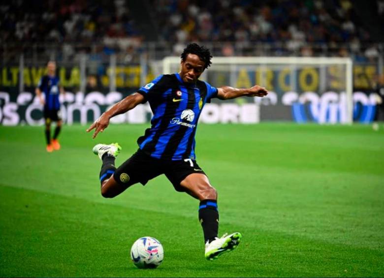 Juan Guillermo Cuadrado volvió a jugar con el Inter, luego de una lesión que lo tuvo por fuera durante 6 partidos. FOTO AFP