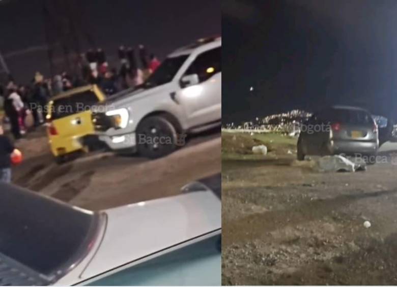 Las autoridades investigan el ataque armado ocurrido en un parqueadero del barrio Las Lomas, en el sur de Bogotá, que dejó una persona muerta y cuatro heridas. FOTO: @pasaenbogota. 